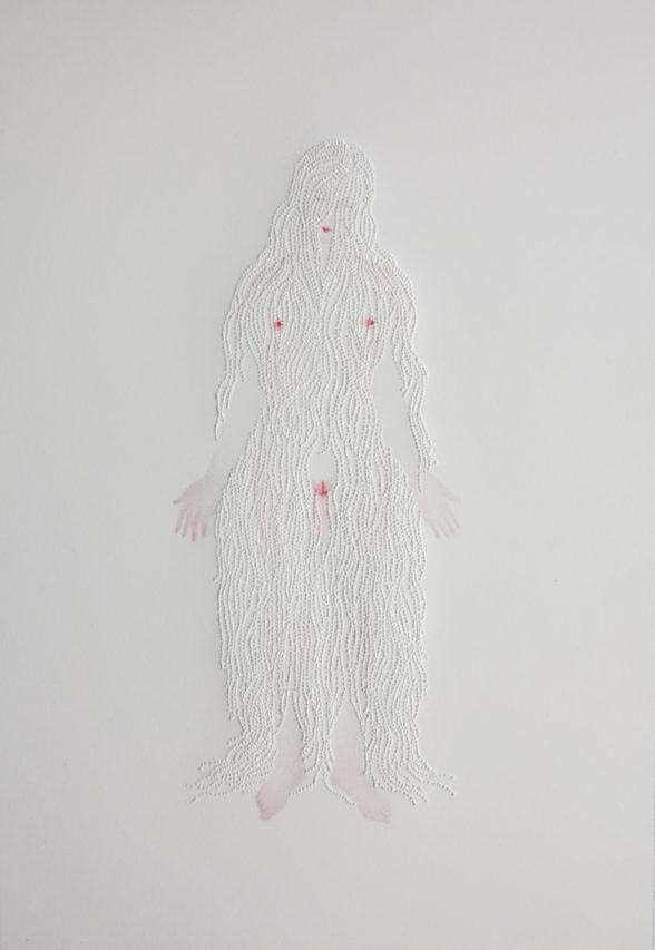 Marielle Degioanni, Manteau de soi II, Perforations and pencil on paper, 2018. Marielle Degioanni, Manteau de soi II, Perforations and pencil on paper, 2018.