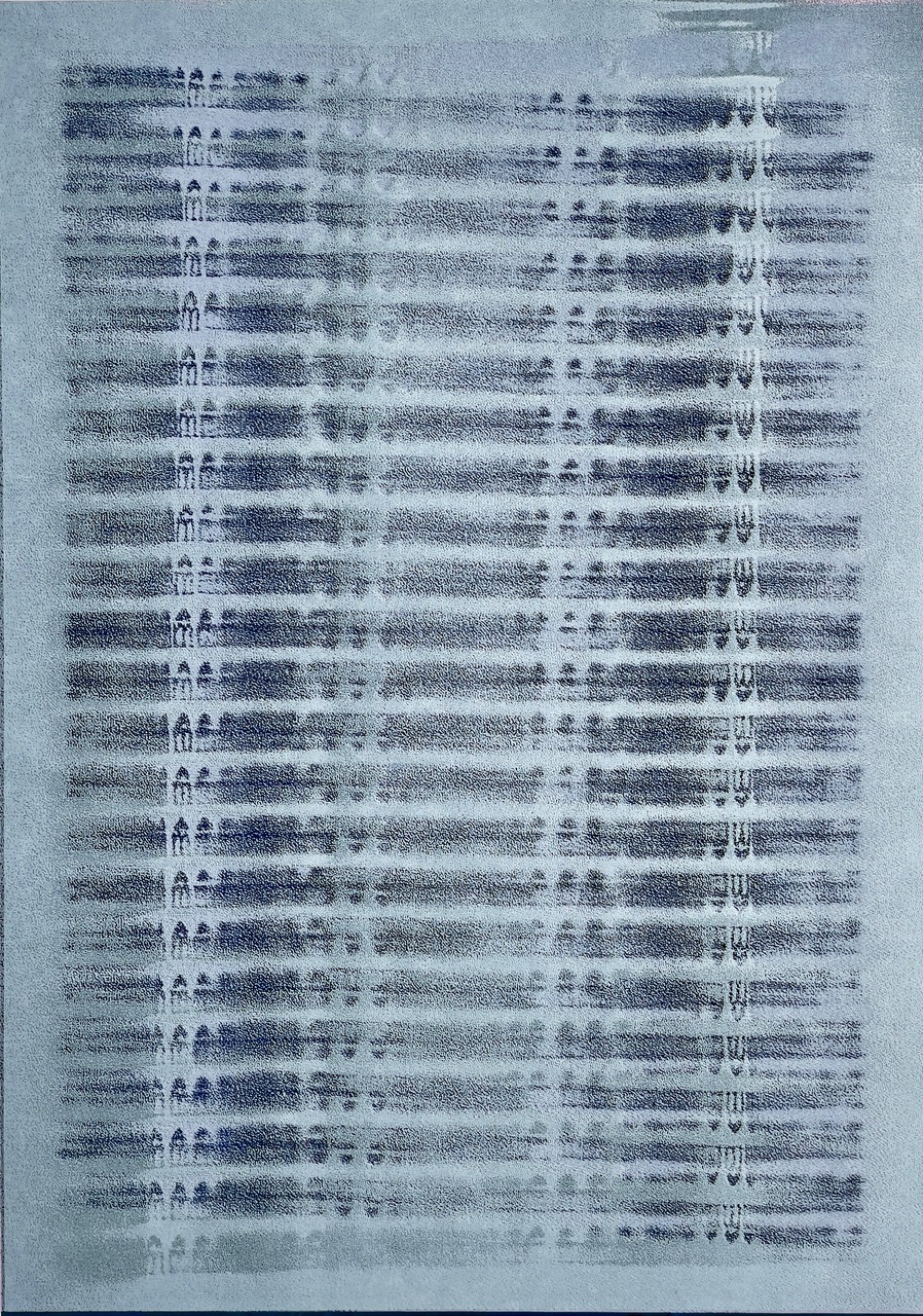 TEXTUR N°II_1, 2022, sérigraphie sur papier Hahnemühle, cadre 50x70cm
